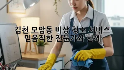 김천 모암동 비상 청소 서비스: 믿음직한 전문가와 함께!