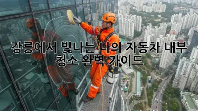 강릉에서 빛나는 나의 자동차, 내부 청소 완벽 가이드!